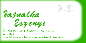 hajnalka eszenyi business card